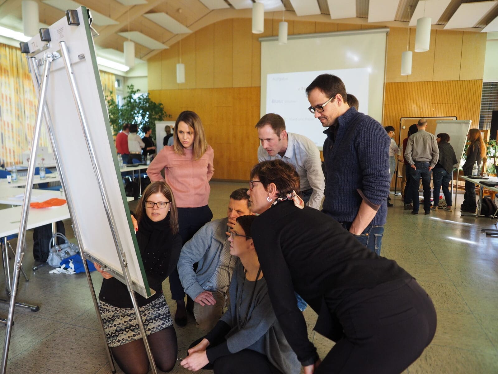 One of the teams in cubus developing their own goals and measures with PuMP. CREDIT: cubus